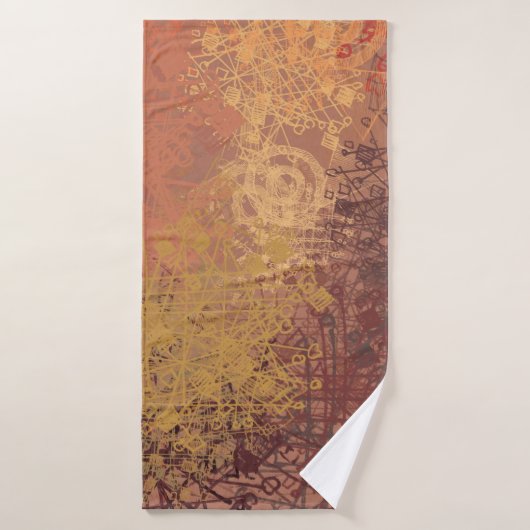 Handgemaakte kunst. Kleurrijke textuur. Moderne il Badhanddoek (Badhanddoek)