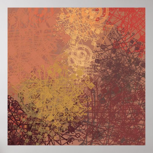 Handgemaakte kunst. Kleurrijke textuur. Moderne il Poster (Voorkant)