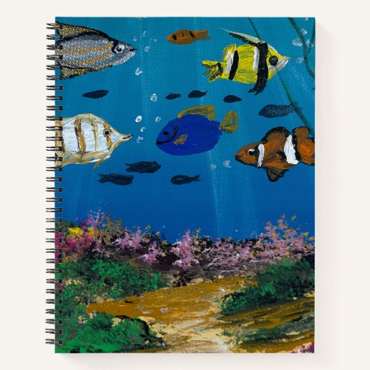 Handgemaakte kunst - ocediepte notitieboek (Voorkant)