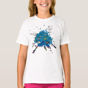 Handgemaakte kunst - ocediepte t-shirt