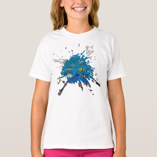Handgemaakte kunst - ocediepte t-shirt (Voorkant)