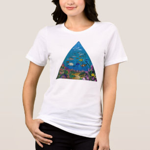 Handgemaakte kunst - ocediepte  Tri-Blend shirt