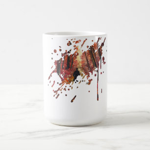 Handgemaakte kunst - Oranje bos Koffiemok
