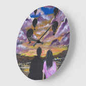 Handgemaakte Kunst – Samen Zonsondergang Grote Klok (Hoek)