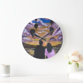 Handgemaakte Kunst – Samen Zonsondergang Grote Klok (Huis)