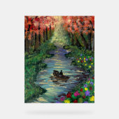 Handgemaakte kunst - Sinaasappel bomen Acryl Bord (Voorkant)