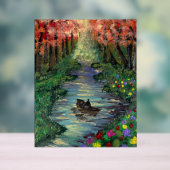 Handgemaakte kunst - Sinaasappel bomen Acryl Bord (Neutraal)
