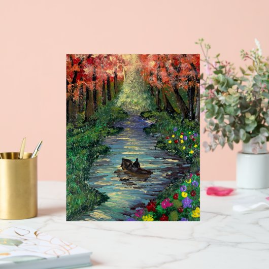 Handgemaakte kunst - Sinaasappel bomen Acryl Bord (Huwelijk)
