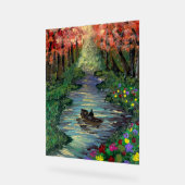 Handgemaakte kunst - Sinaasappel bomen Acryl Bord (Hoek)