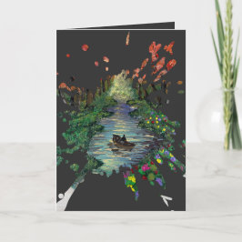 Handgemaakte kunst - Sinaasappel bomen Kaart