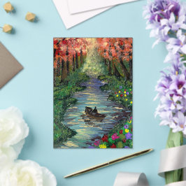 Handgemaakte kunst - Sinaasappelbomen Acryl Uitnodigingen