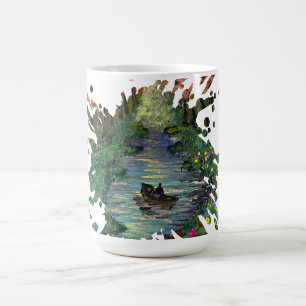 Handgemaakte kunst - Sinaasappelbomen Koffiemok