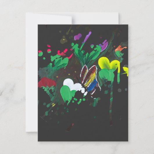 Handgemaakte kunst - Vlinderbloesem Aankondiging (Voorkant)