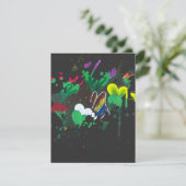 Handgemaakte kunst - Vlinderbloesem Aankondiging (Staand voorkant)
