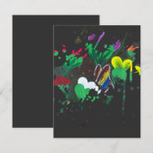 Handgemaakte kunst - Vlinderbloesem Aankondiging (Voorkant / Achterkant)