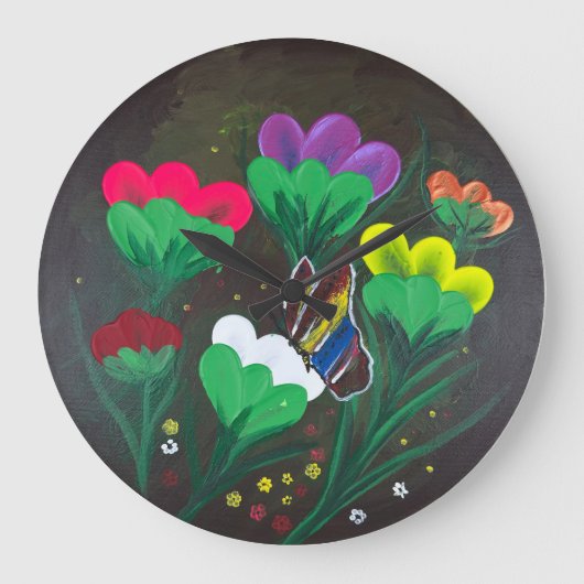Handgemaakte kunst - Vlinderbloesem Grote Klok (Voorkant)