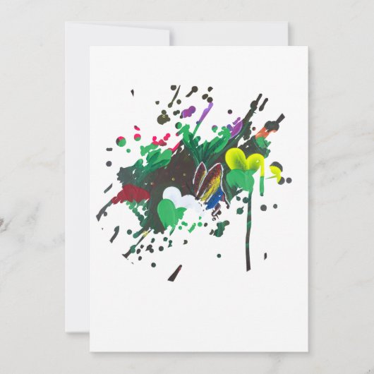 Handgemaakte kunst - Vlinderbloesem Kaart (Voorkant)