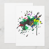 Handgemaakte kunst - Vlinderbloesem Kaart (Voorkant / Achterkant)