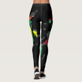 Handgemaakte kunst - Vlinderbloesem Leggings (Achterkant)