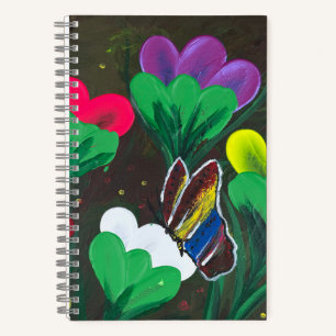 Handgemaakte kunst - Vlinderbloesem Notitieboek