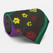 Handgemaakte kunst - Vlinderbloesem Stropdas (Opgerold)