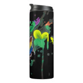 Handgemaakte kunst - Vlinderbloesem Thermosbeker (Geroteerd rechts)