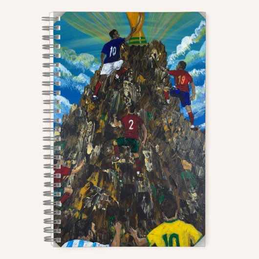 Handgemaakte kunst - WK voetbal Notitieboek (Voorkant)