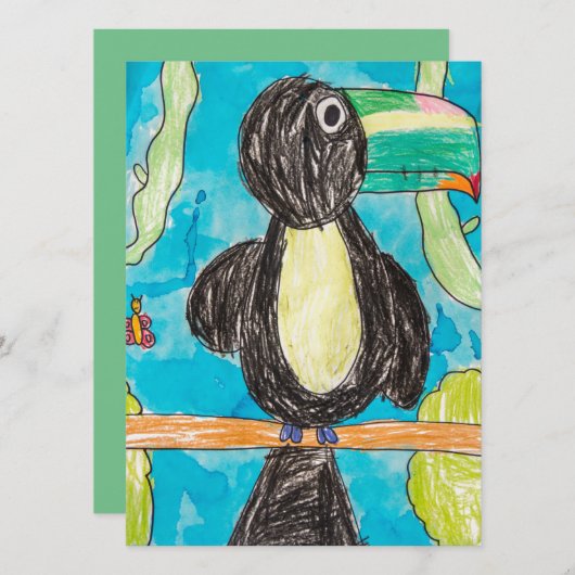 Handgemaakte kunstartikelen kaart (Voorkant / Achterkant)