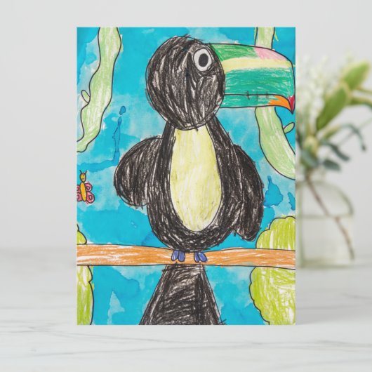 Handgemaakte kunstartikelen kaart (Staand voorkant)