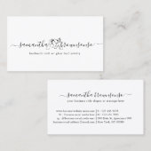 Handgemaakte kunstkraamglazen kralen visitekaartje (Voorkant / Achterkant)