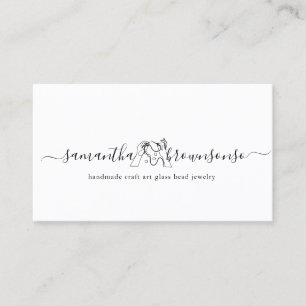 Handgemaakte kunstkraamglazen kralen visitekaartje