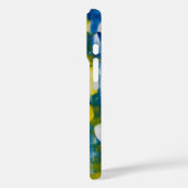 handgemaakte kunstwerk/Blauw en geel  Case-Mate iPhone Case (Achterkant / Links)