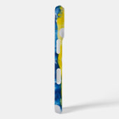 handgemaakte kunstwerk/Blauw en geel  Case-Mate iPhone Case (Achterkant / Rechts)