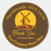 Handgemaakte Label Bakery Sticker (Voorkant)
