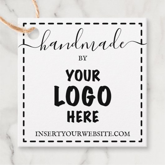 Handgemaakte Label Prijs Label Uw Logo Kraft Squar (Voorkant)