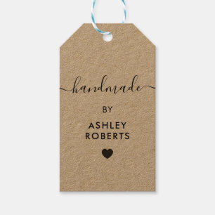 Handgemaakte Labels, aangepast Kraft-Label voor kr Cadeaulabel