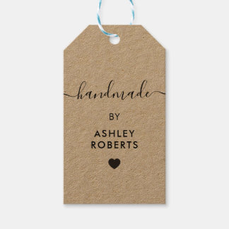 Handgemaakte Labels, aangepast Kraft-Label voor kr Cadeaulabel