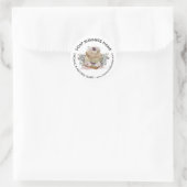 Handgemaakte Lavendel Roos Spa Soja Zeep Ronde Sticker (Tas)