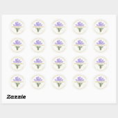 Handgemaakte Lavendel Was Smelt Ronde Sticker (Vel)