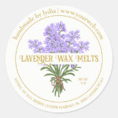 Handgemaakte Lavendel Was Smelt Ronde Sticker (Voorkant)
