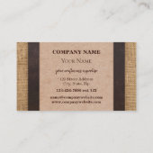 Handgemaakte leder- en tapedrive voor het opladen visitekaartje (Achterkant)