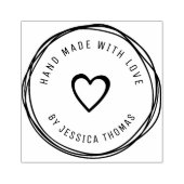 Handgemaakte liefde gepersonaliseerde rubberen ste rubberstempel (Afrduk)