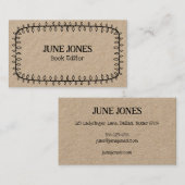 Handgemaakte Lijst Doodle Whimsical Custom Kraft Visitekaartje (Voorkant / Achterkant)