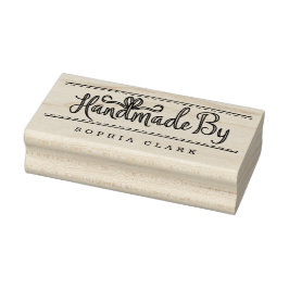 Handgemaakte lint- en naaiafwerking door kleermake rubberstempel