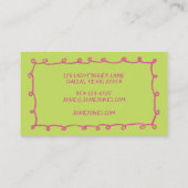 Handgemaakte Lussen Doodle Whimsical Inky Brushstr Visitekaartje (Achterkant)