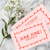 Handgemaakte Lussen Doodle Whimsical Inky Chique R Visitekaartje