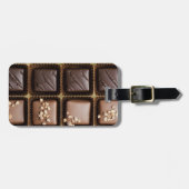 Handgemaakte luxe chocolade in een doos bagagelabel (Voorkant horizontaal)