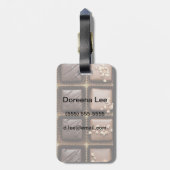 Handgemaakte luxe chocolade in een doos bagagelabel (Achterkant verticaal)