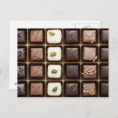 Handgemaakte luxe chocolade in een doos briefkaart (Voorkant / Achterkant)