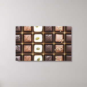 Handgemaakte luxe chocolade in een doos canvas afdruk